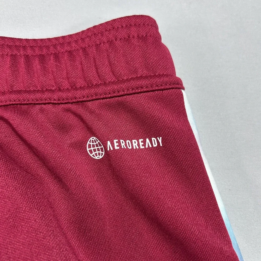 NEW Adidas Tiro Track Pants‎ Mens Large Red Striped Tapered Soccer H60008